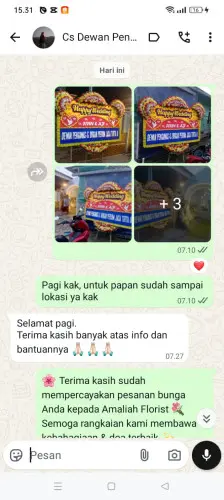 Testimonial Papan Bunga Pernikahan sangkanhurip