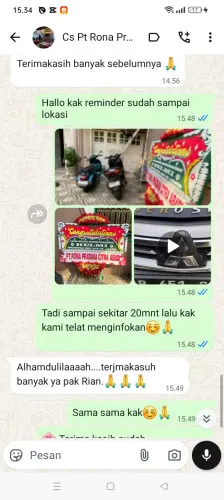 Testimonial Papan Bunga sangkanhurip